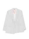 N°21 Pinstripe-pattern Peak-lapel Blazer In Blue