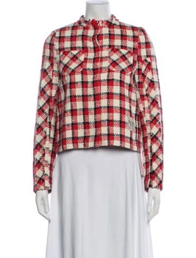 Pre-owned N°21 Plaid Print Jacket In Red
