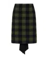 N°21 Check-pattern Midi Skirt In Black