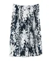 N°21 Pleated Floral-print Midi Skirt In Black