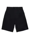 N°21 Pleated-front Shorts In Black