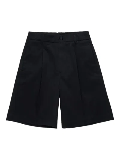N°21 Pleated-front Shorts In Black