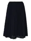 N°21 Pleated Midi Skirt In Black