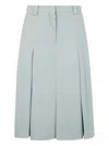 N°21 Crepe Sable Midi Skirt In Green