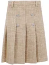 N°21 Pleated Skirt In Neutral
