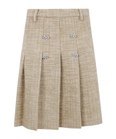 N°21 EMBELLISHED PLEATED SKIRT