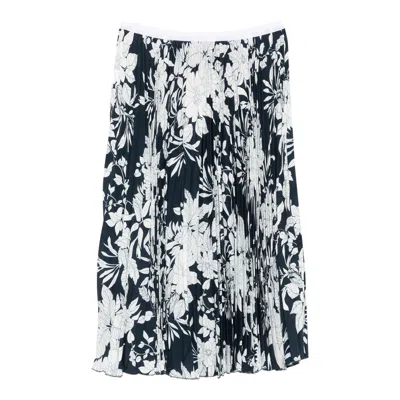 N°21 Pleated Sunray Full Skirt In White