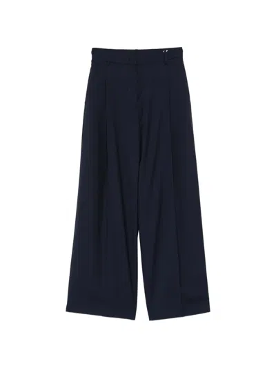 N°21 Pleated Trousers In Blue