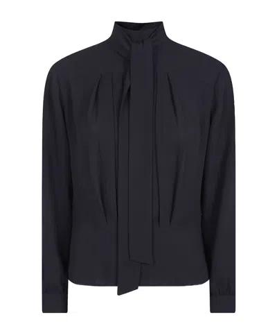 N°21 Pleated-detail Blouse In Black