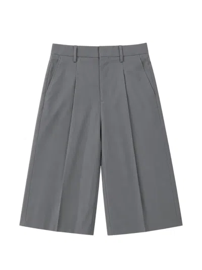 N°21 Pleated-detail Tailored Shorts In Gray