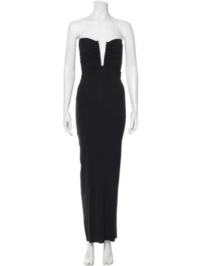 Pre-owned N°21 Plunge Neckline Long Dress In Black