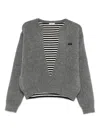 N°21 Plunging V-neck Sweater In Gray