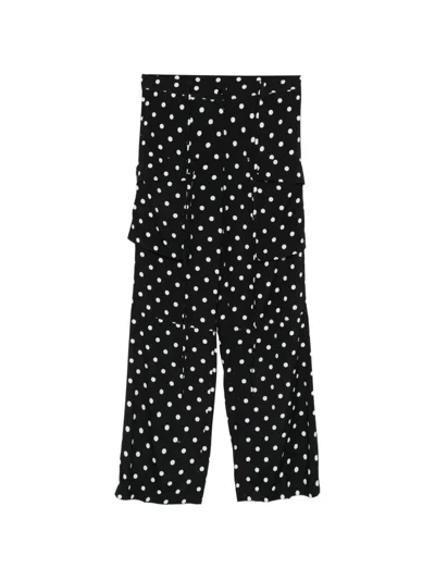 N°21 Polka Dot Trousers In Black
