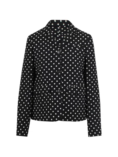 N°21 Polka-dot Jacket In Black