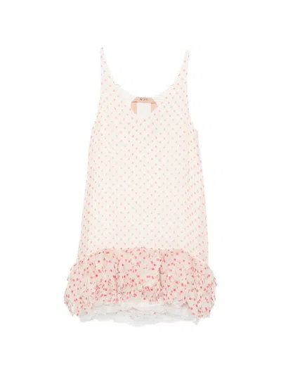 N°21 Polka-dot Ruffled Dress In Multi