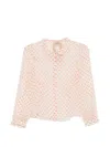 N°21 Polka-dot Sheer Top In Multi