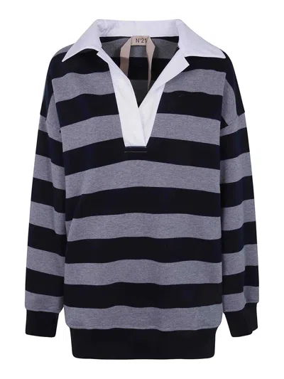N°21 Polo Neck Sweatshirt In Grey