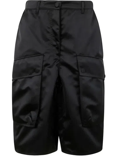 N°21 Polyester Bermuda Shorts In Black
