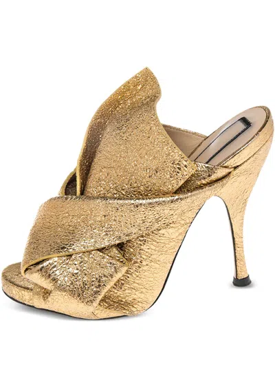 Pre-owned N°21  110mm Metallic Open-toe Sandals