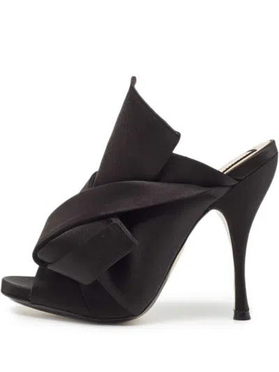 Pre-owned N°21  120mm Knotted Satin Sandals