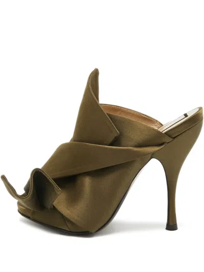 Pre-owned N°21  120mm Raso Ruffled Open-toe Sandals