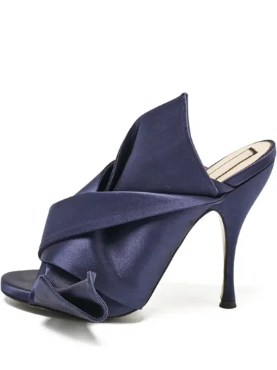 Pre-owned N°21  130mm Satin Wrap Sandals