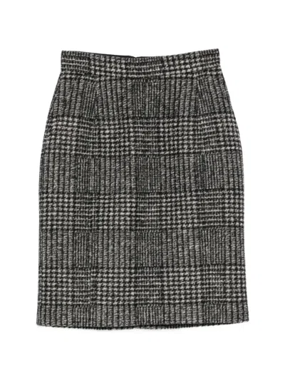 N°21 Prince Of Wales Check Skirt In Gray