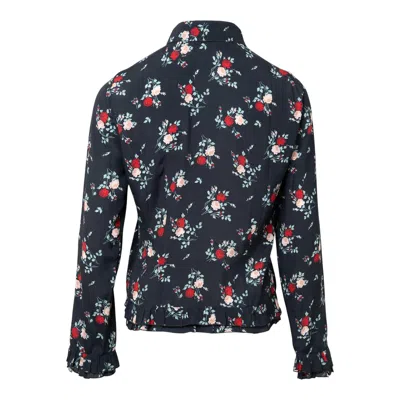 N°21 Print Long Sleeve Blouse In Blue