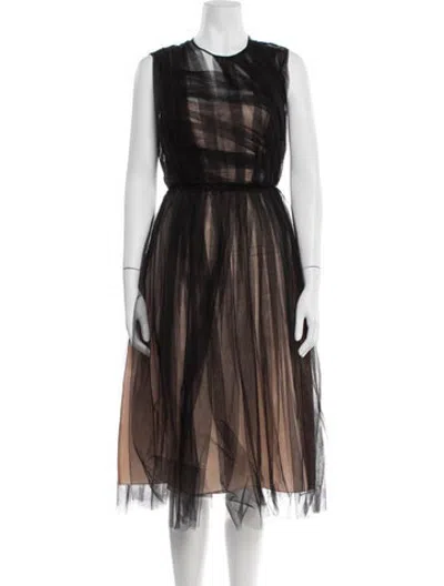 Pre-owned N°21 Printed Midi Length Dress In Brown