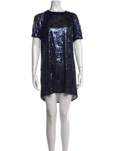 Pre-owned N°21 Printed Mini Dress In Black