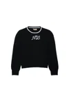 N°21 Pullover In Misto Lana Con Logo Corsivo In Black