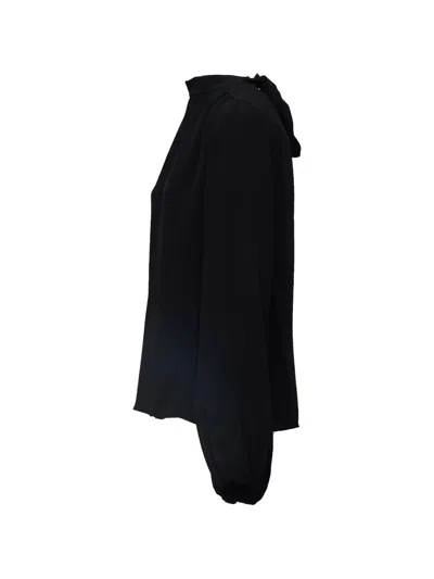 N°21 Pussy-bow Long-sleeve Blouse In Black