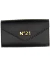 N°21 Rectangular Calf Leather Wallet In Black