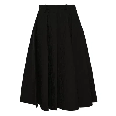 N°21 Regular Waist Skirt In Poplin In Black