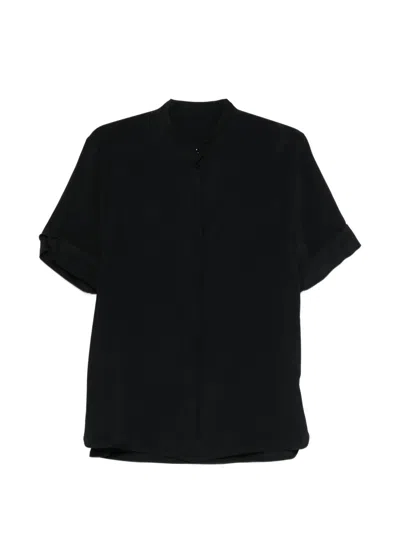 N°21 Rolled Sleeve Woven Shirt In Black