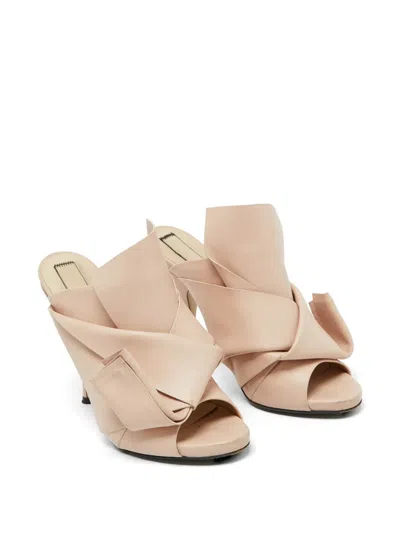 Pre-owned N°21 Ronny Leather Mules In Neutral