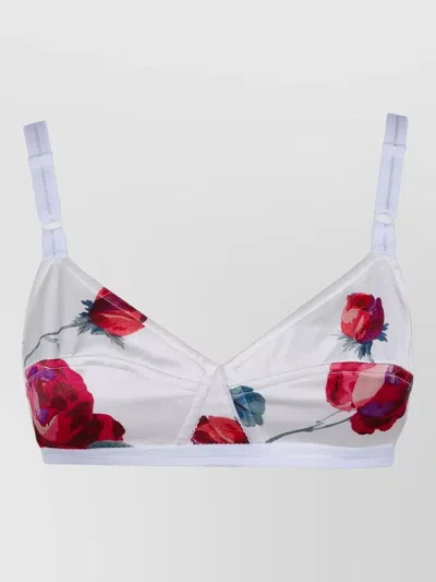 N°21 Rose Print Bra Adjustable Strap Design In Blue