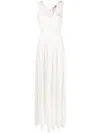 N°21 Ruched-detailing Long Dress In Neutrals