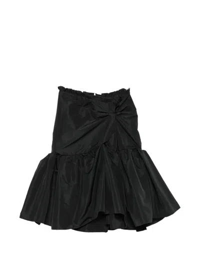 N°21 Ruffled Gathered Skirt In Black