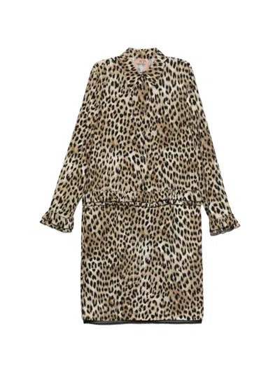 N°21 Ruffled Leopard-print Dress In Animal Print