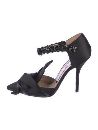 Pre-owned N°21 Satin Crystal Embellishments D'orsay Pumps In Blue