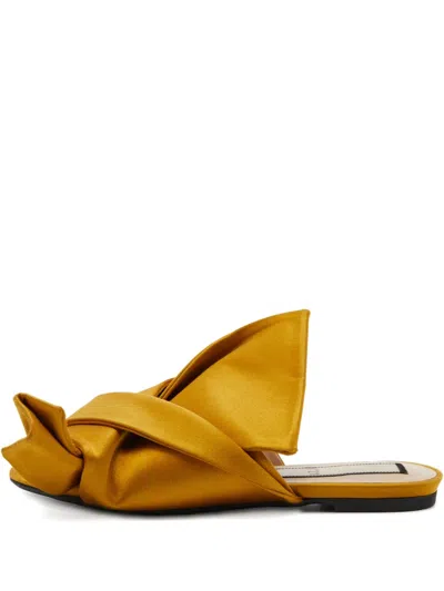 Pre-owned N°21 Satin Flat Mules
