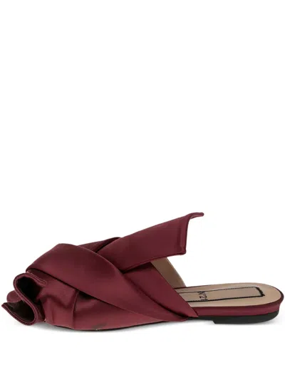 Pre-owned N°21 Satin Flat Sandals