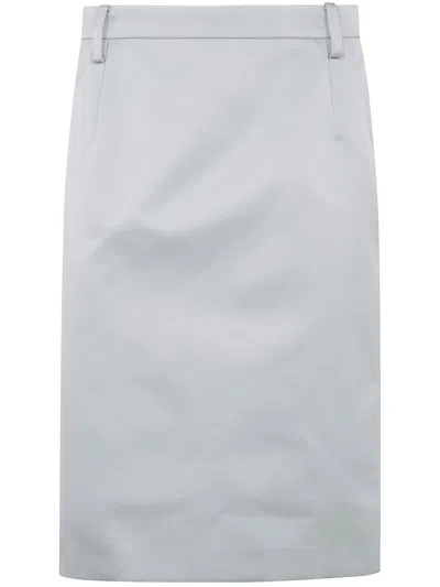 N°21 Satin Pencil Skirt In Gray