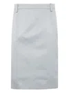 N°21 Satin Pencil Skirt In White