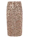 N°21 Sequin Embellished Midi Skirt In Brown