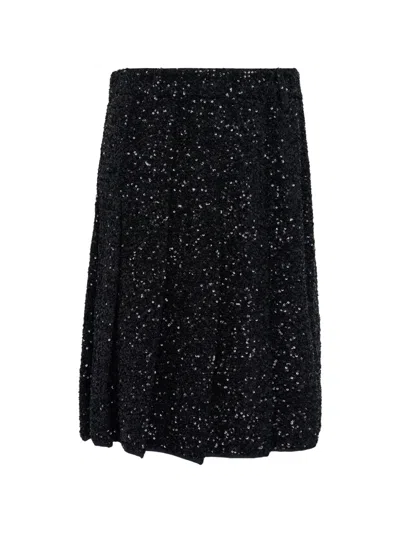 N°21 Sequin-embellished Skirt In Black