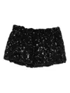 N°21 Sequin Mini Skirt In Black