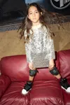 N°21 Sequined Wool Blend Mini Dress In Metallic
