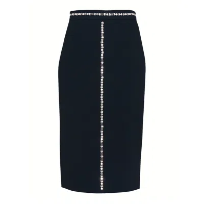 N°21 Sequins Trim Skirt In Blue